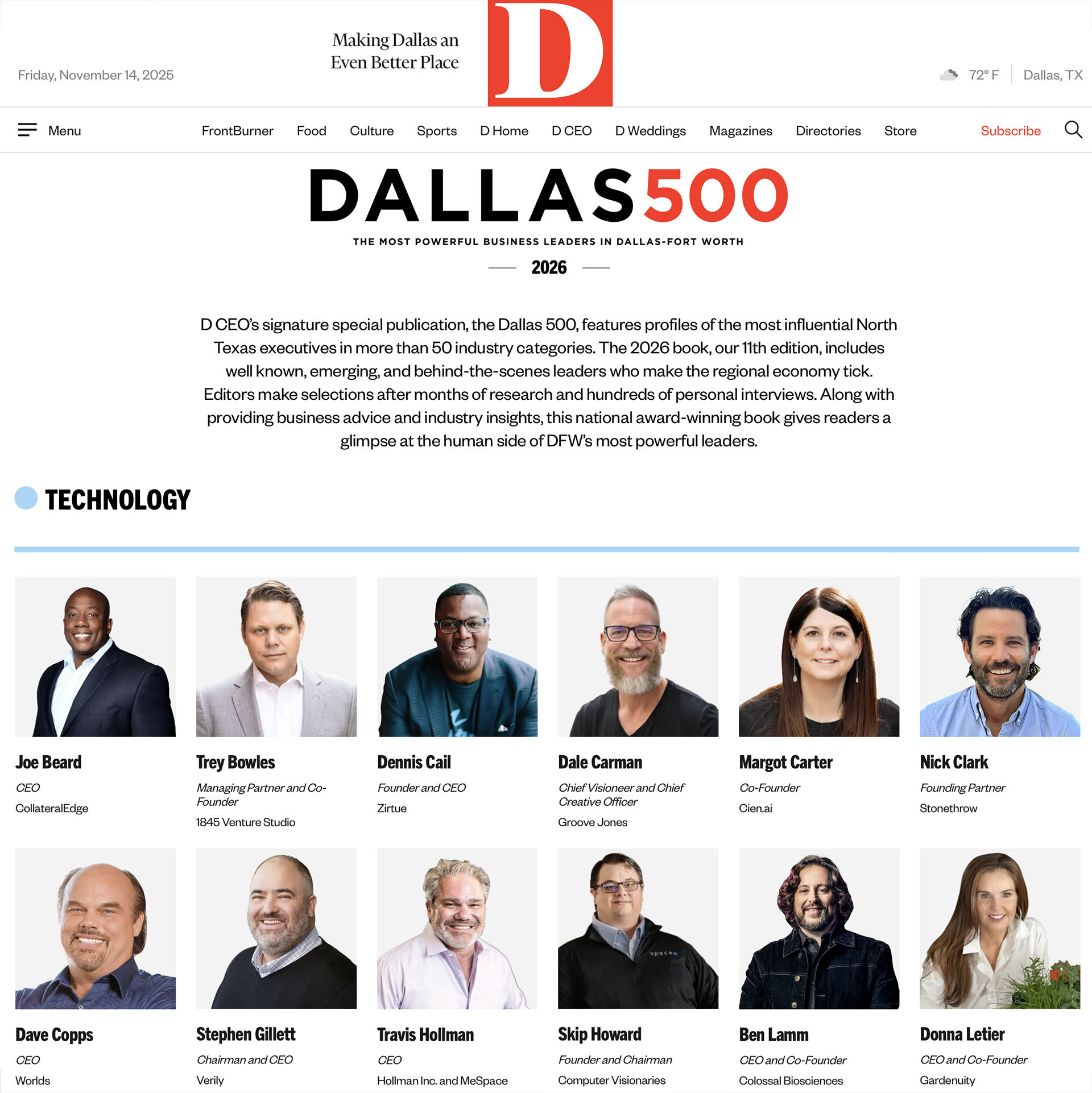Dallas CEO 500